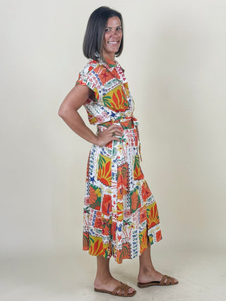 [TRIBAL] Waverly Pleated Waist Shirt Dress
