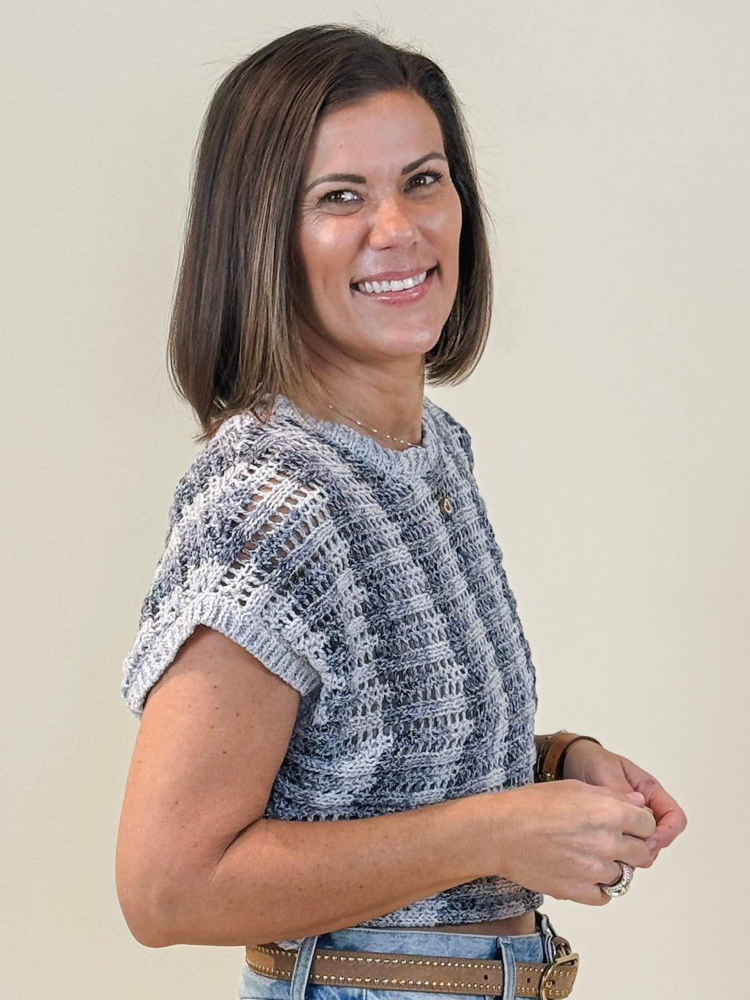 [Z Supply] Ballast Crochet Stripe Sweater Top