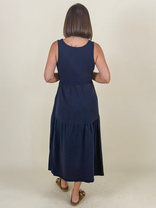 [TRIBAL] Mellie Mix Media Sleeveless Dress