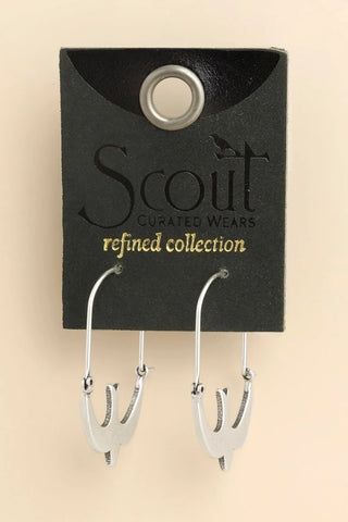 Refined Icon Earrings - Swallow Hoop/Silver