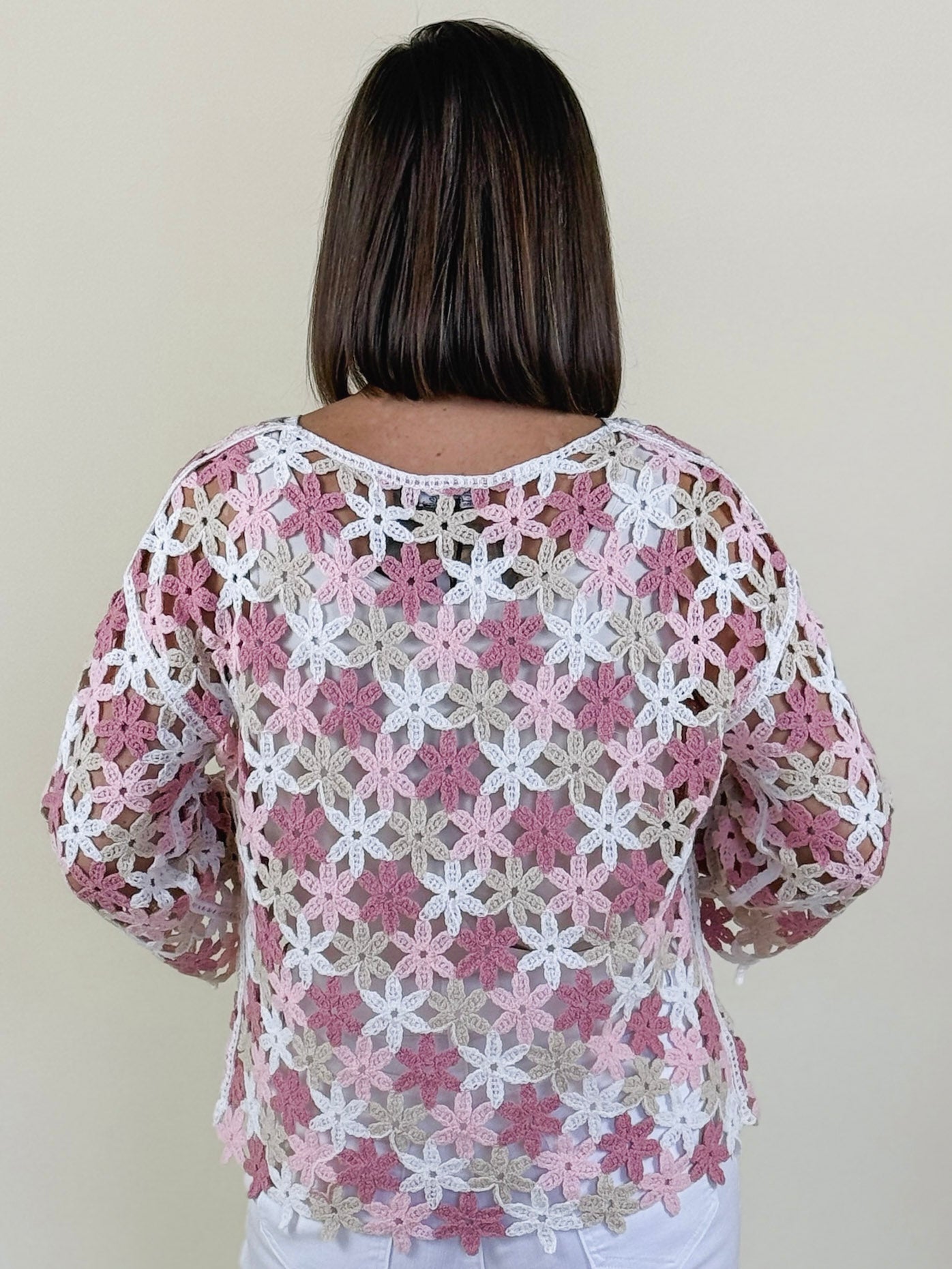 Charlie Crochet Flower Blouse