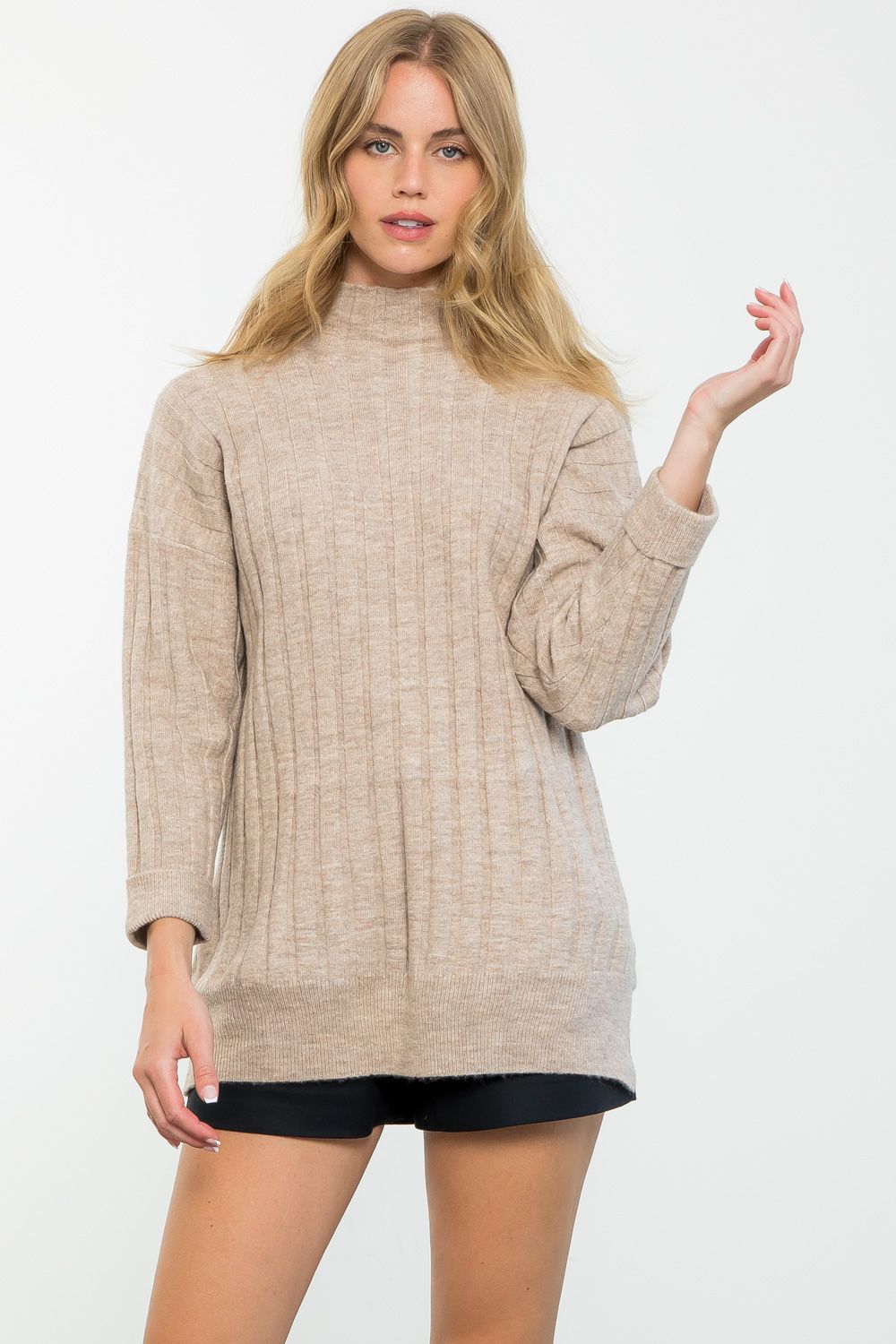 Lina Long Ribbed Sweater