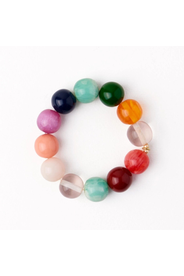 Cece Large Resin Bead Bracelet - Multi