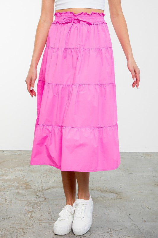 Posey Pink Tiered Skirt