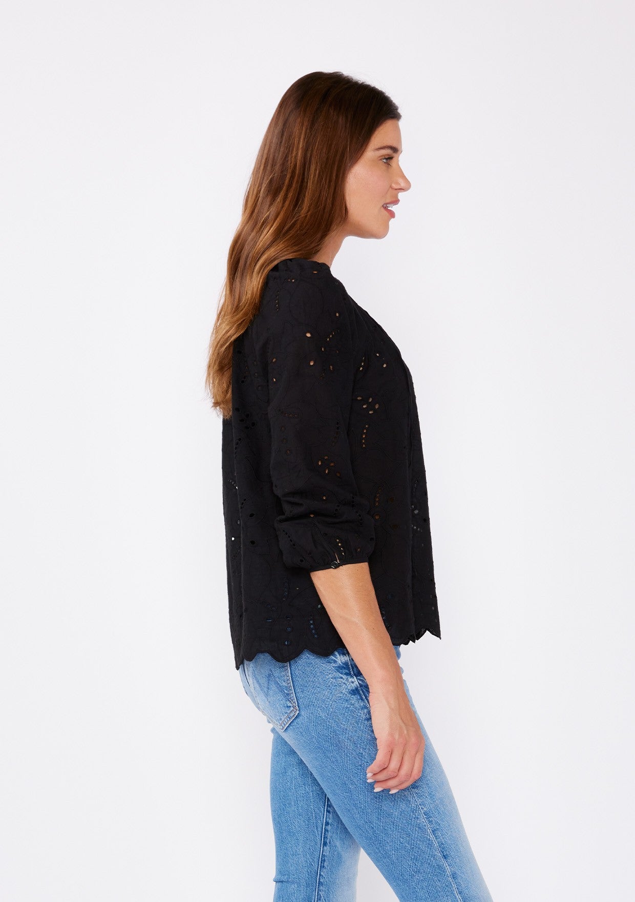 Farrah Floral Eyelet Top