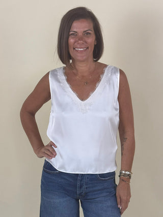 [Liverpool] Macie V-Neck Lace Detail Tank Top