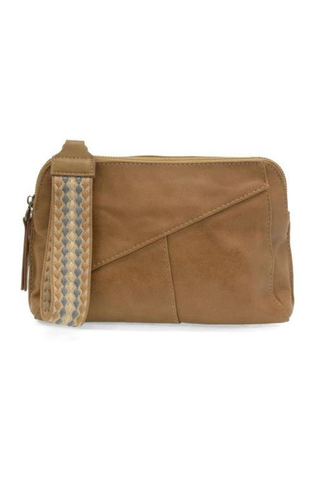 Gigi Crossbody with Woven Wrist Strap - New Tan