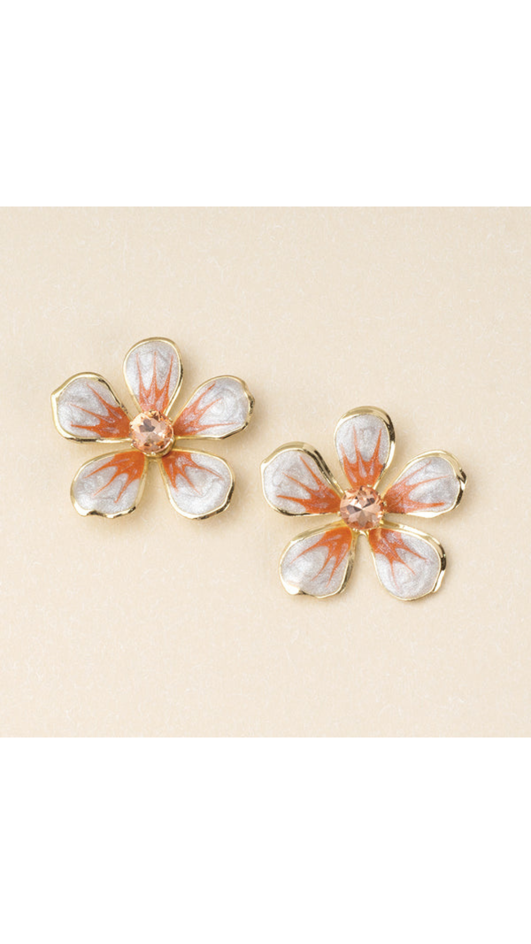 Sparkle & Shine LG Enamel Flower Earring