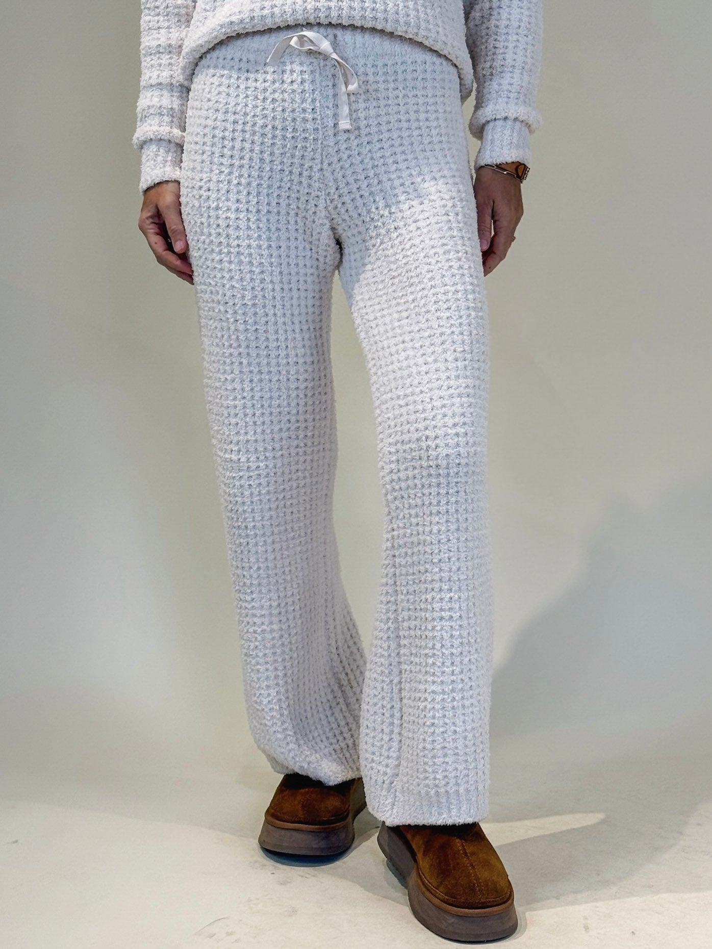 Mia Marshmallow Waffle V-Neck Lounge Set