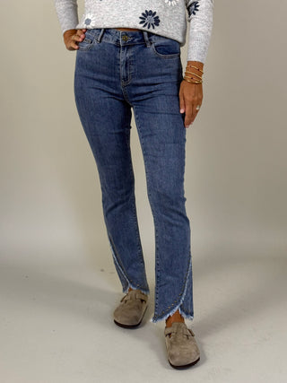 Tula Studded Tulip Hem Jeans