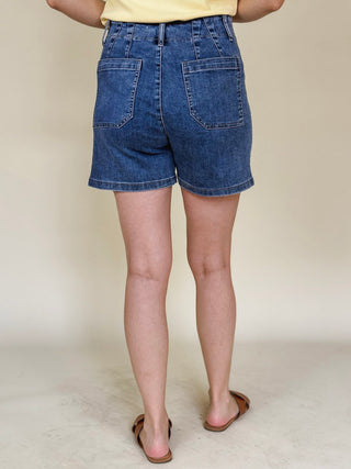 Steph Patch Pocket Denim Shorts