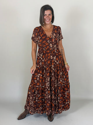 Jaelyn Autumn Tiered Maxi Dress