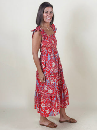 Emy Smocked Midi Dress