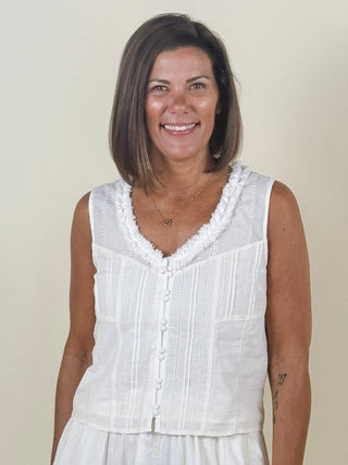 [Liverpool] Kay Sleeveless Pintucked Top