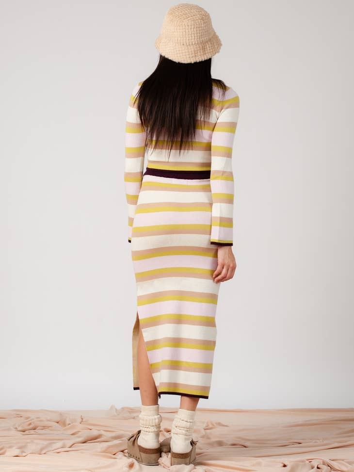 Danna Striped Top & Skirt Set