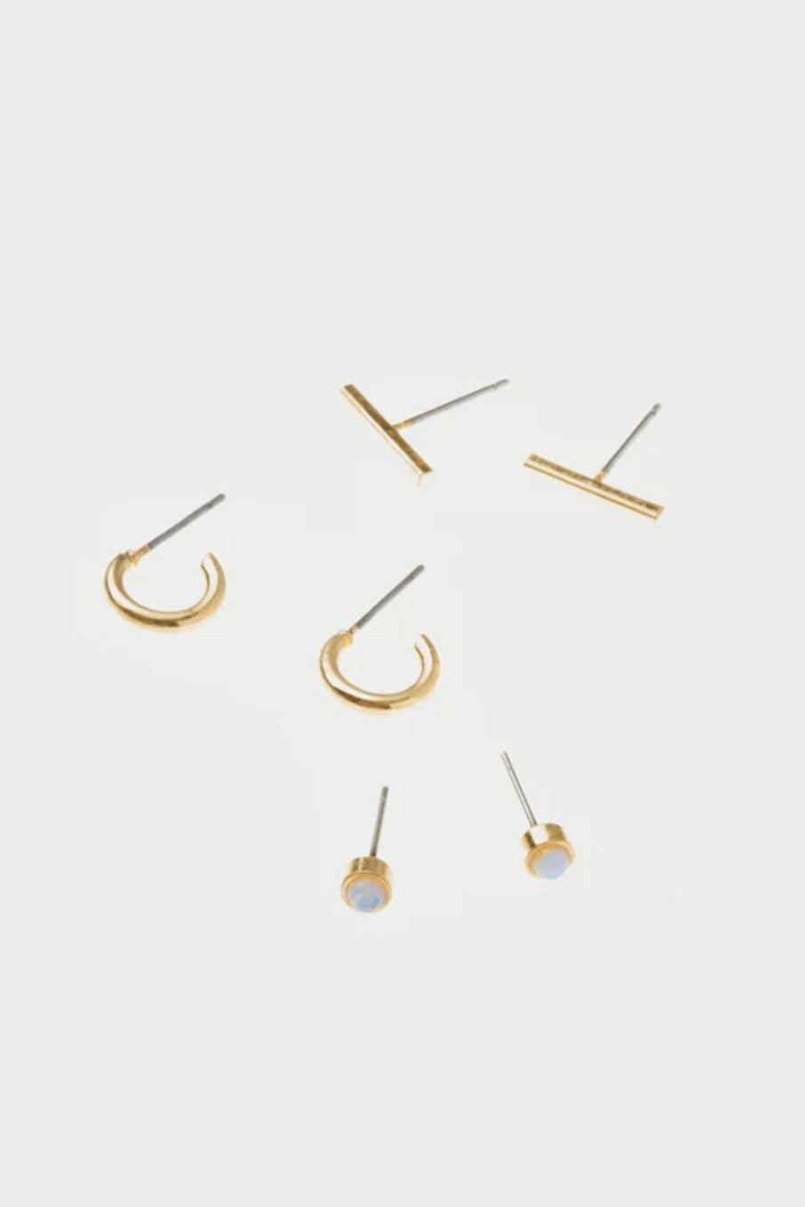 Scarlett Stud Earrings Trio - Gold