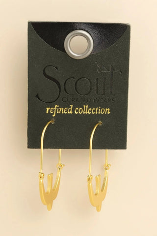 Refined Icon Earrings - Swallow Hoop/Gold