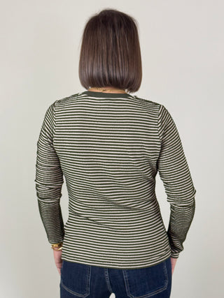 [Liverpool] Jay Striped Henley Top