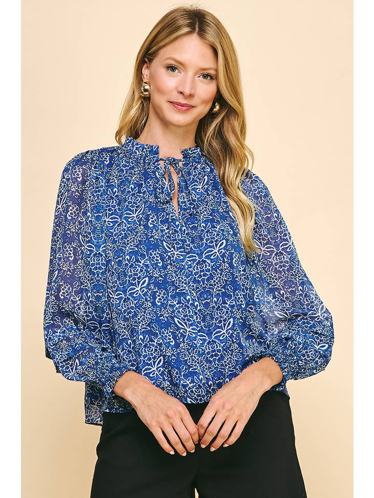 Selina Floral Print Woven Top