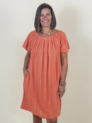 [TRIBAL] Freya Lace-Up Back Flutter Sleeve Dress