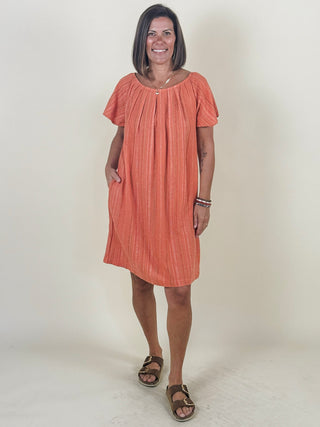 [TRIBAL] Freya Lace-Up Back Flutter Sleeve Dress
