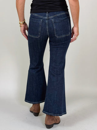[Liverpool] Hannah Flare Vintage Pocket Jeans, 28" Inseam