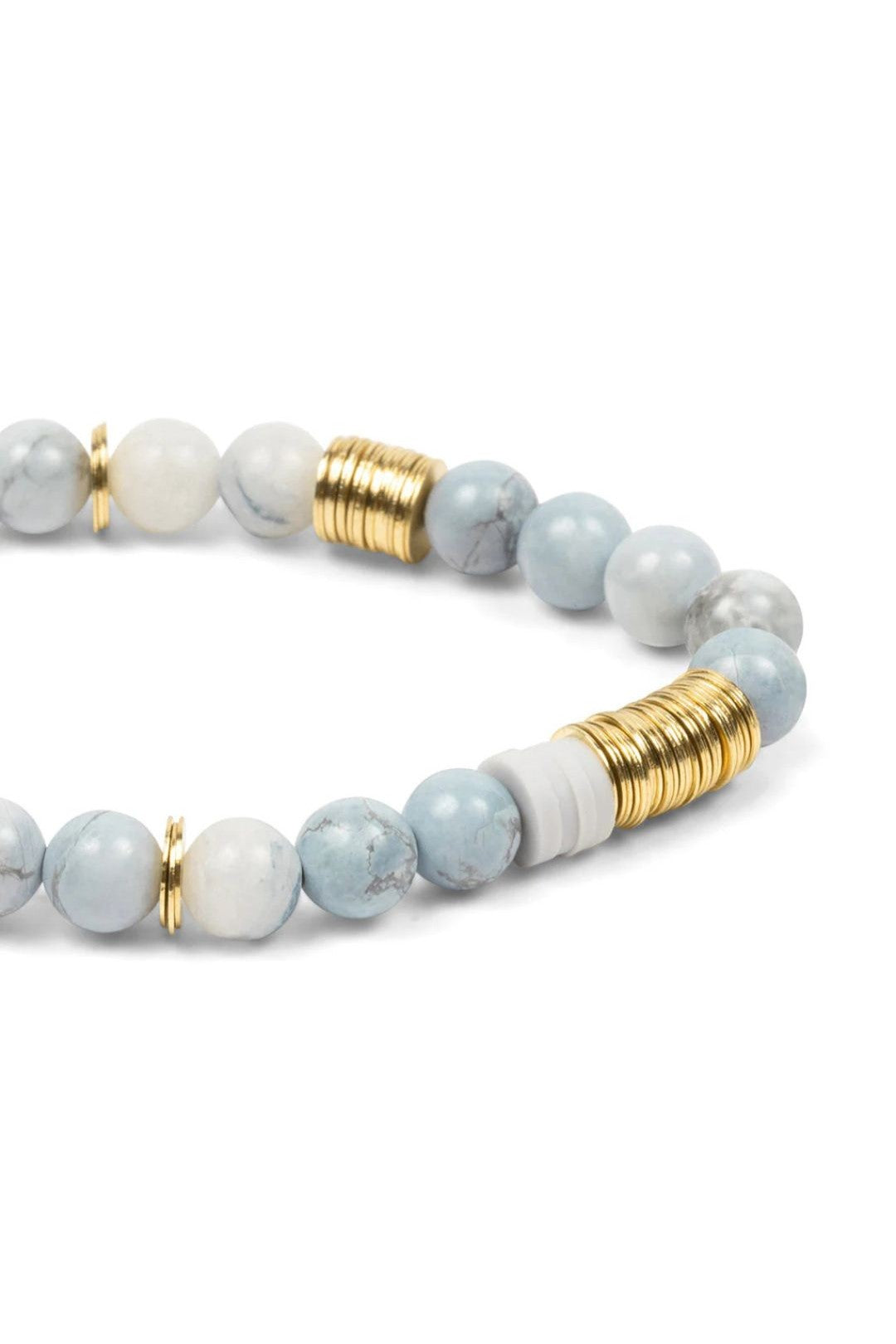 Intermix Stone Stacking Bracelet - Blue Howlite