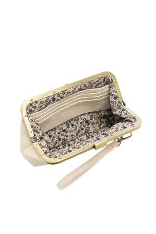 Vivie Frame Convertible Crossbody/Wristlet - Eggshell