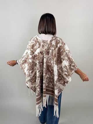 Toile Print Wrap - Beige