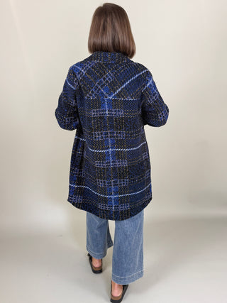 [TRIBAL] Plaid Notch Collar Jacket