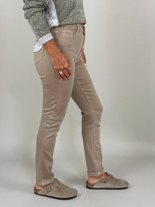 Thea Cuffed Colored Twill Pants
