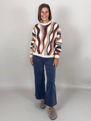 Nala Abstract Wave Sweater