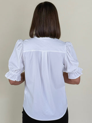 [Liverpool] Elise Puff Sleeve Snap Front Top