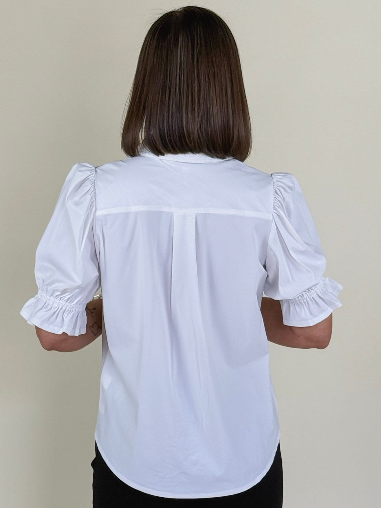 [Liverpool] Elise Puff Sleeve Snap Front Top