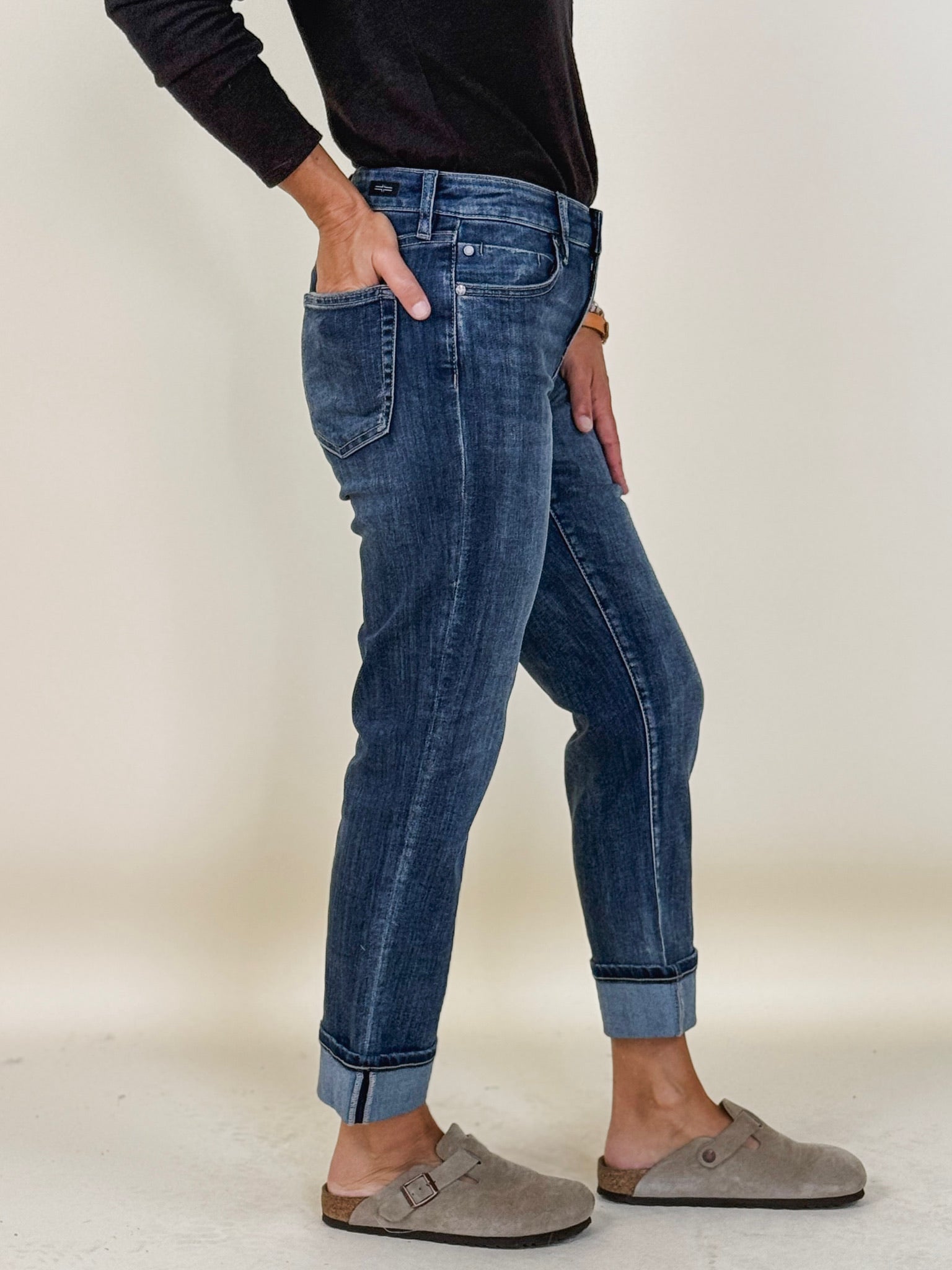 [Liverpool] Marley Girlfriend Cuffed Jean, 27"/30" Inseam