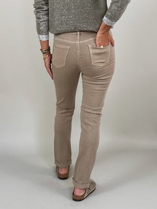 Thea Cuffed Colored Twill Pants