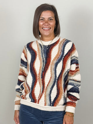 Nala Abstract Wave Sweater