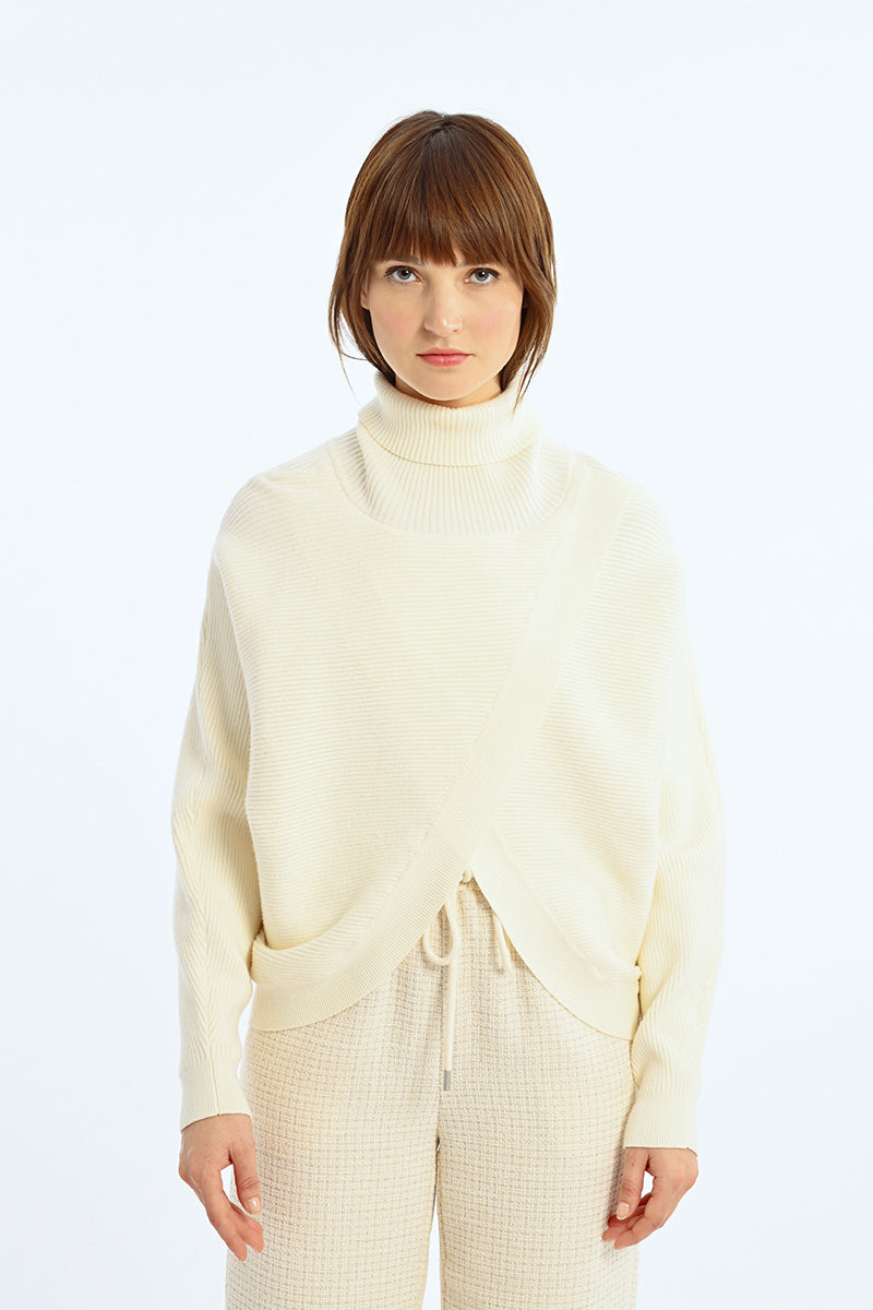 Riley Crossover Ribbed Sweater