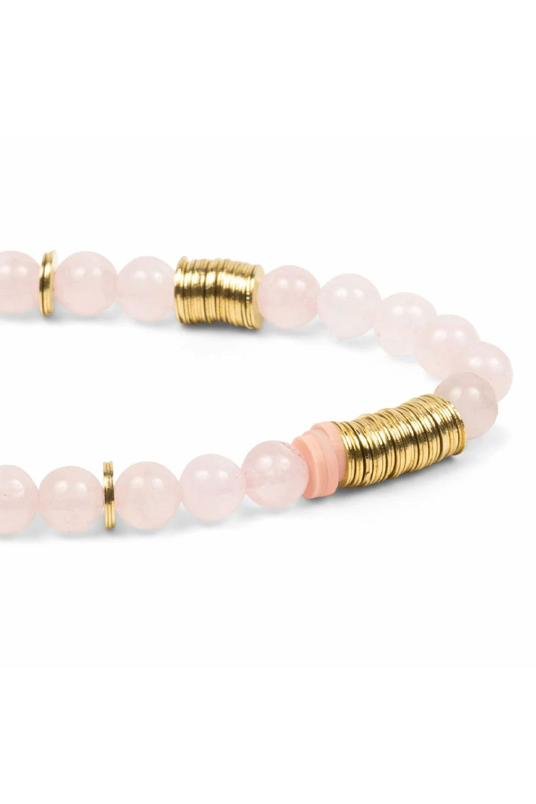 Intermix Stone Stacking Bracelet - Rose Quartz