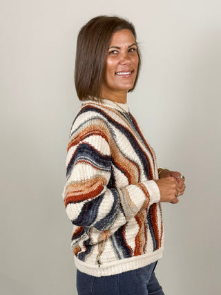 Nala Abstract Wave Sweater