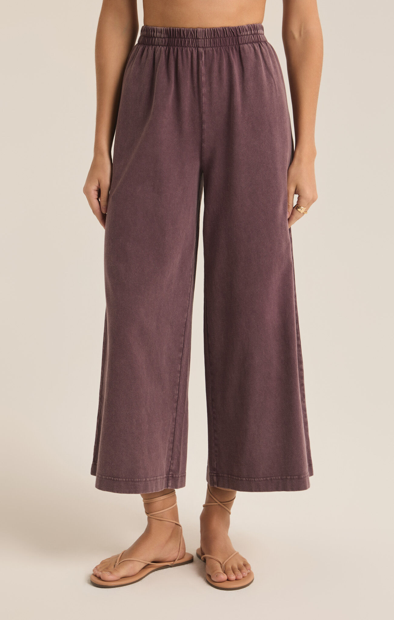 [Z Supply] Scout Jersey Flare Pant - Cocoa Berry