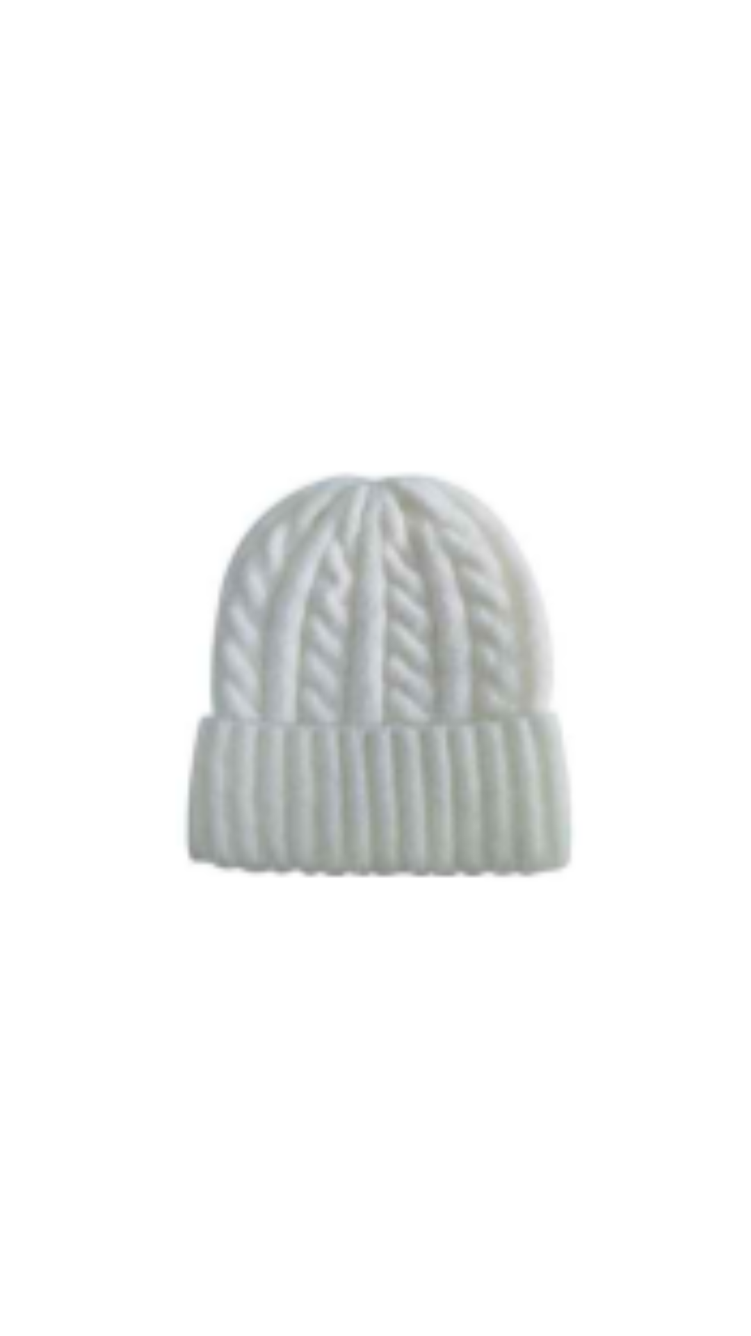 Solid Cable Knit Beanie