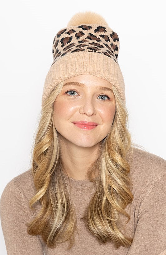 Leopard Rib Beanie