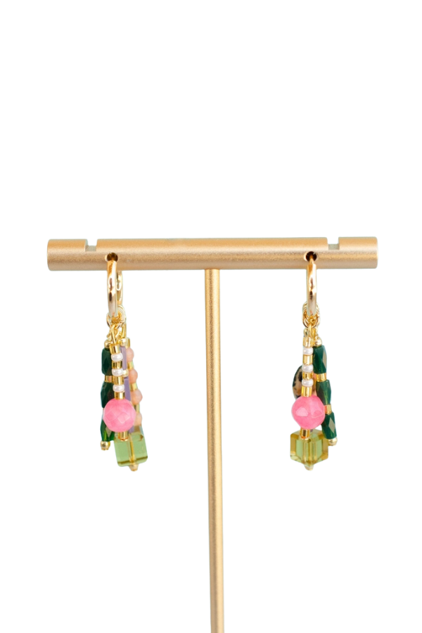 Beaded Charm Dangle Earrings