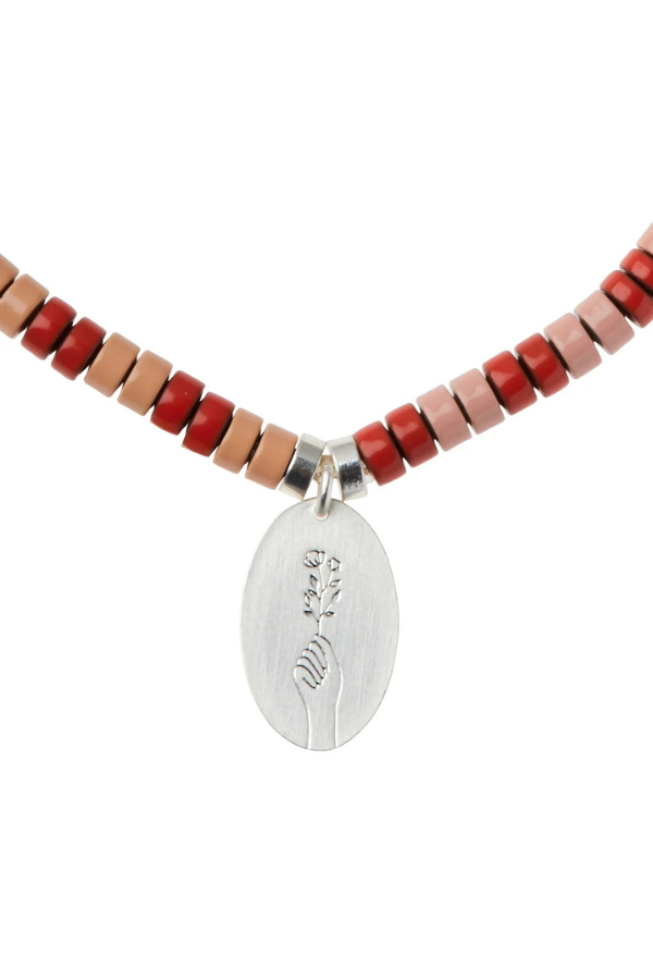 Stone Intention Charm Bracelet - Rose Quartz/Silver