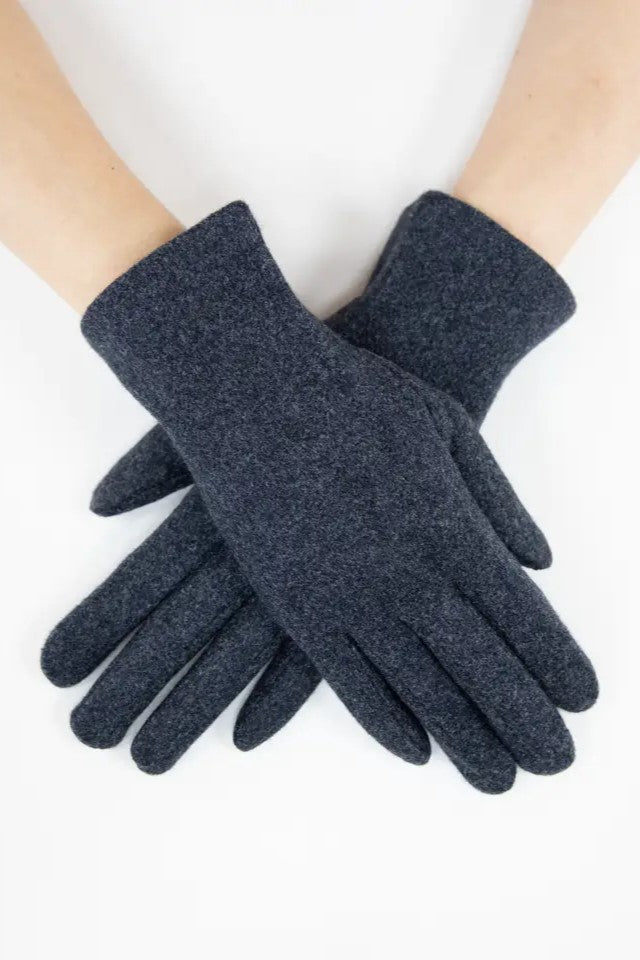 Heathered Gloves - Black