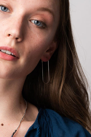 Refined Earring Collection - Cosmic Oval/Silver