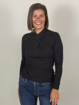 [Liverpool] Wren Wrap Neck Knit Top