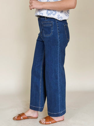 Lisa Patch Pocket Denim Pants