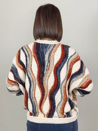 Nala Abstract Wave Sweater